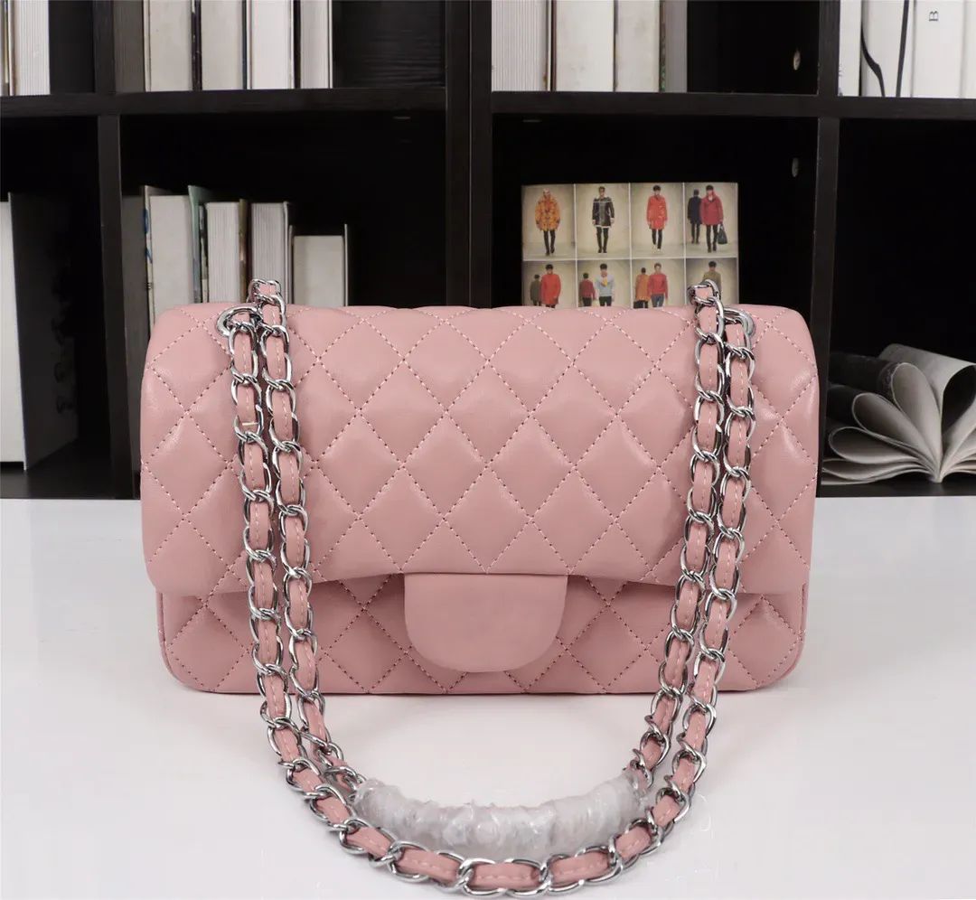 Designer bags Chain Bag plaid flap 5A CF caviar shouder handbag gold silver chain leather double ... | DHGate