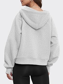 ATHMILE Sweatshirts For Women Cropped Hoodies Half Zip Fleece Pullover Winter Clothes Quarter Zip... | Amazon (US)