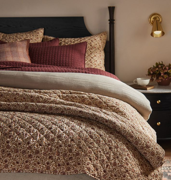 Rosemary Hand-Stitched Reversible Quilt & Shams | Rejuvenation