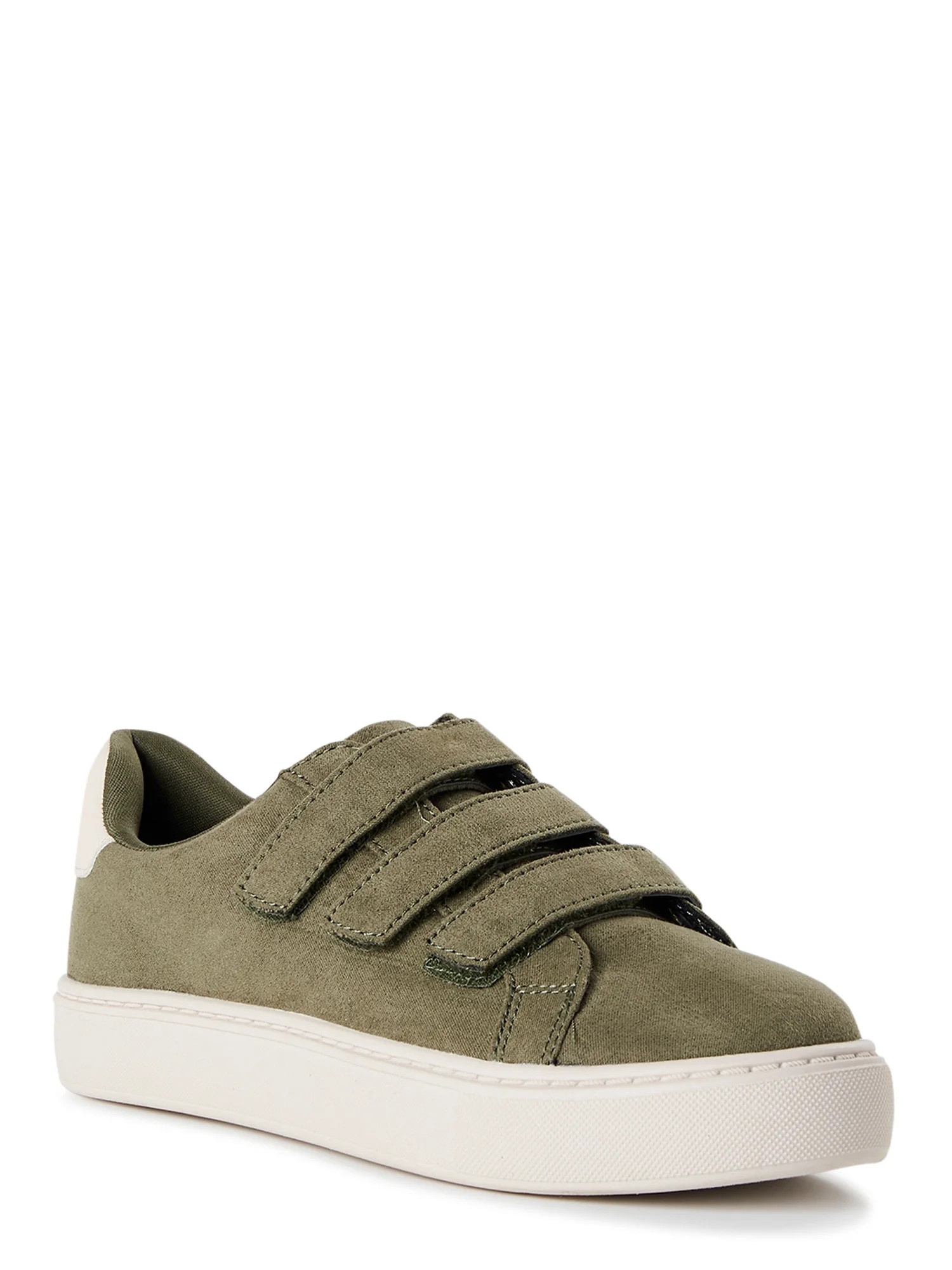 Time and Tru Women's Three Strap Velcro Fashion Sneaker - Walmart.com | Walmart (US)