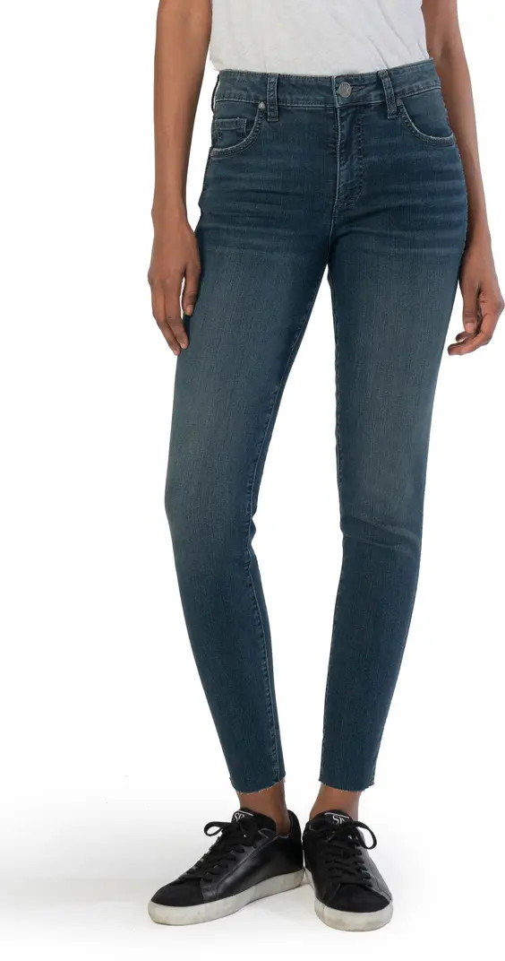 Donna Fab Ab High Waist Raw Hem Ankle Skinny Jeans | Nordstrom