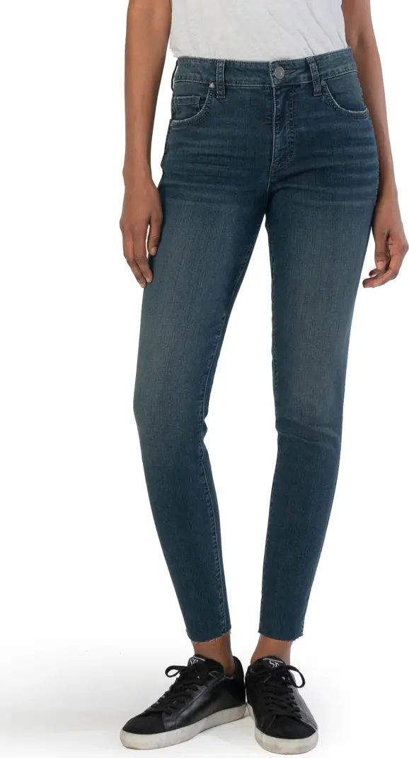 Donna Fab Ab High Waist Raw Hem Ankle Skinny Jeans | Nordstrom