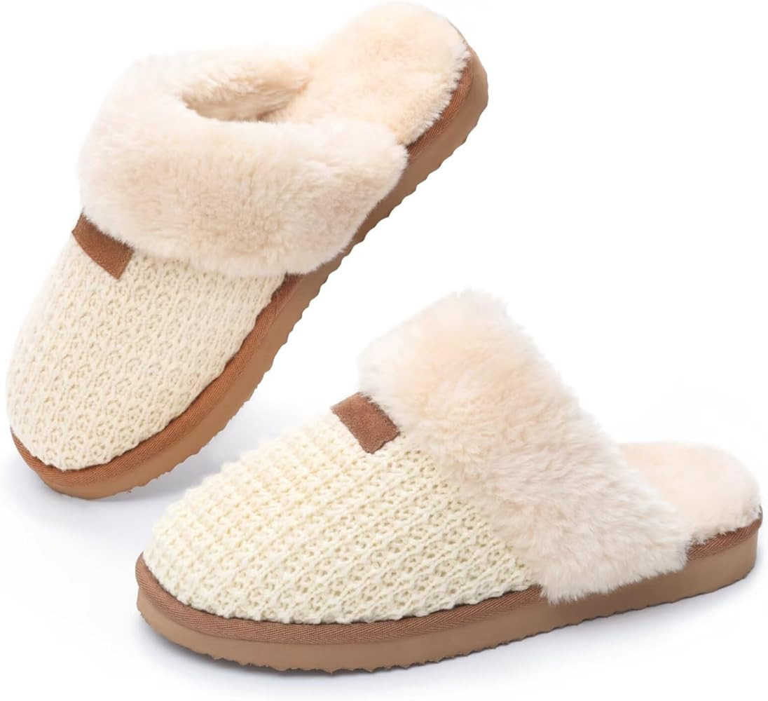OOW Cozy Indoor Slippers for Women with Warm Fuzzy Slippers Women House Shoes | Amazon (US)