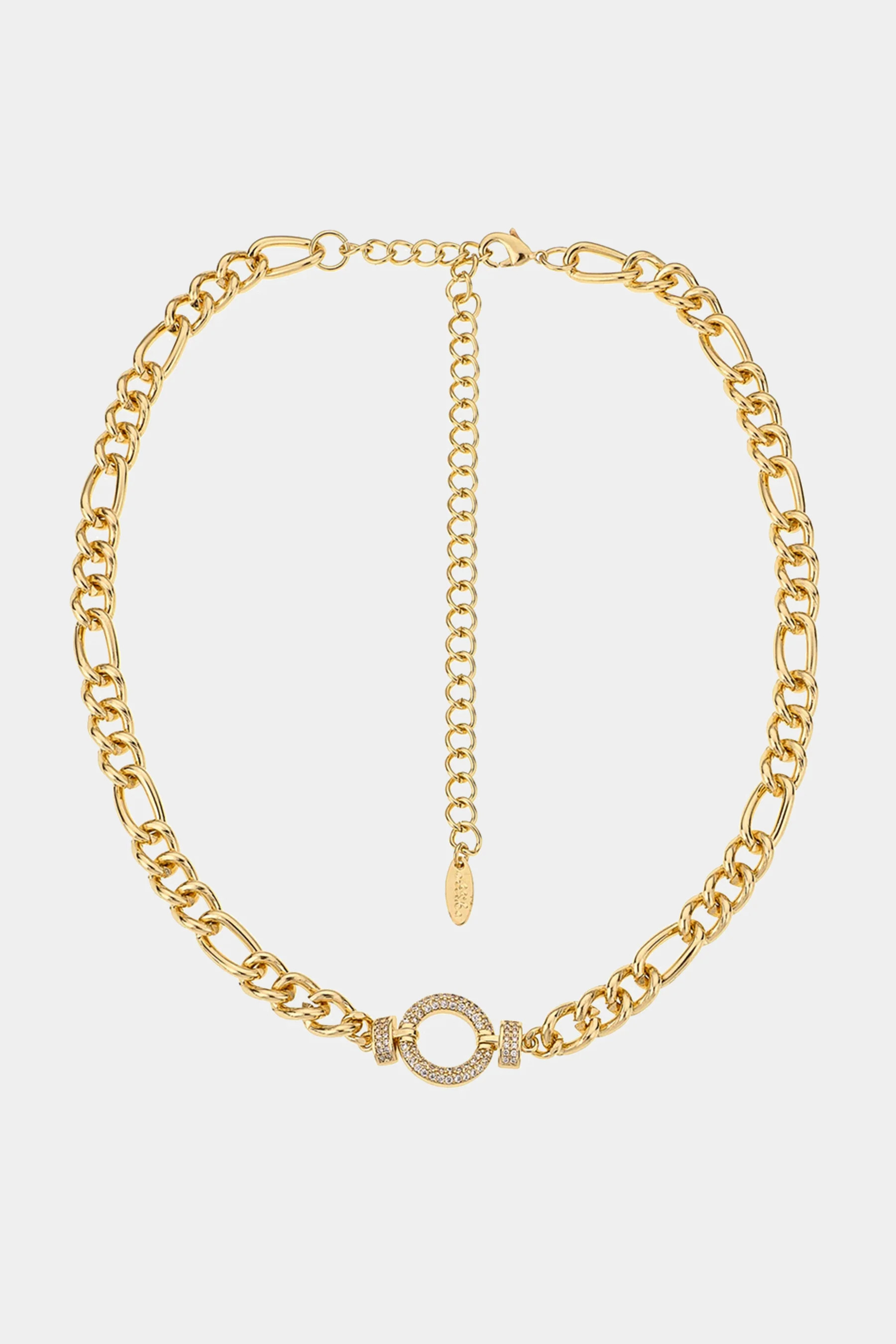 Ettika Eternity Crystal Circle 18k Plated Chain Link Necklace in Gold One Lord & Taylor | Lord & Taylor