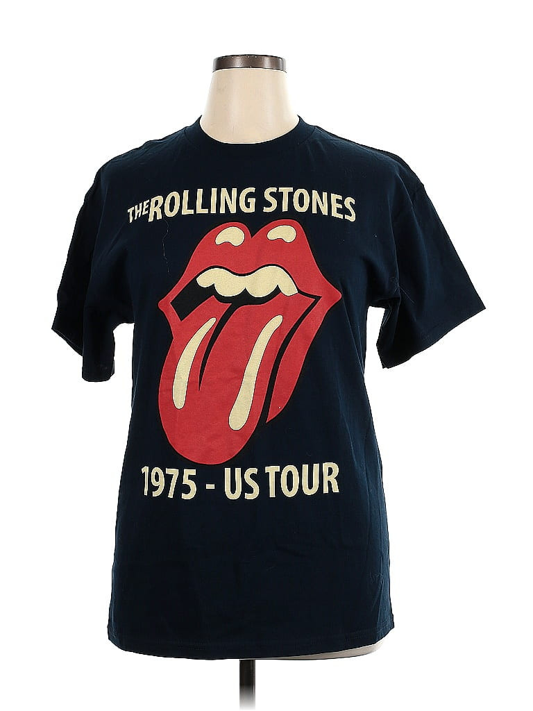 The Rolling Stones Short Sleeve T-Shirt: Blue Tops - Size Large | ThredUp