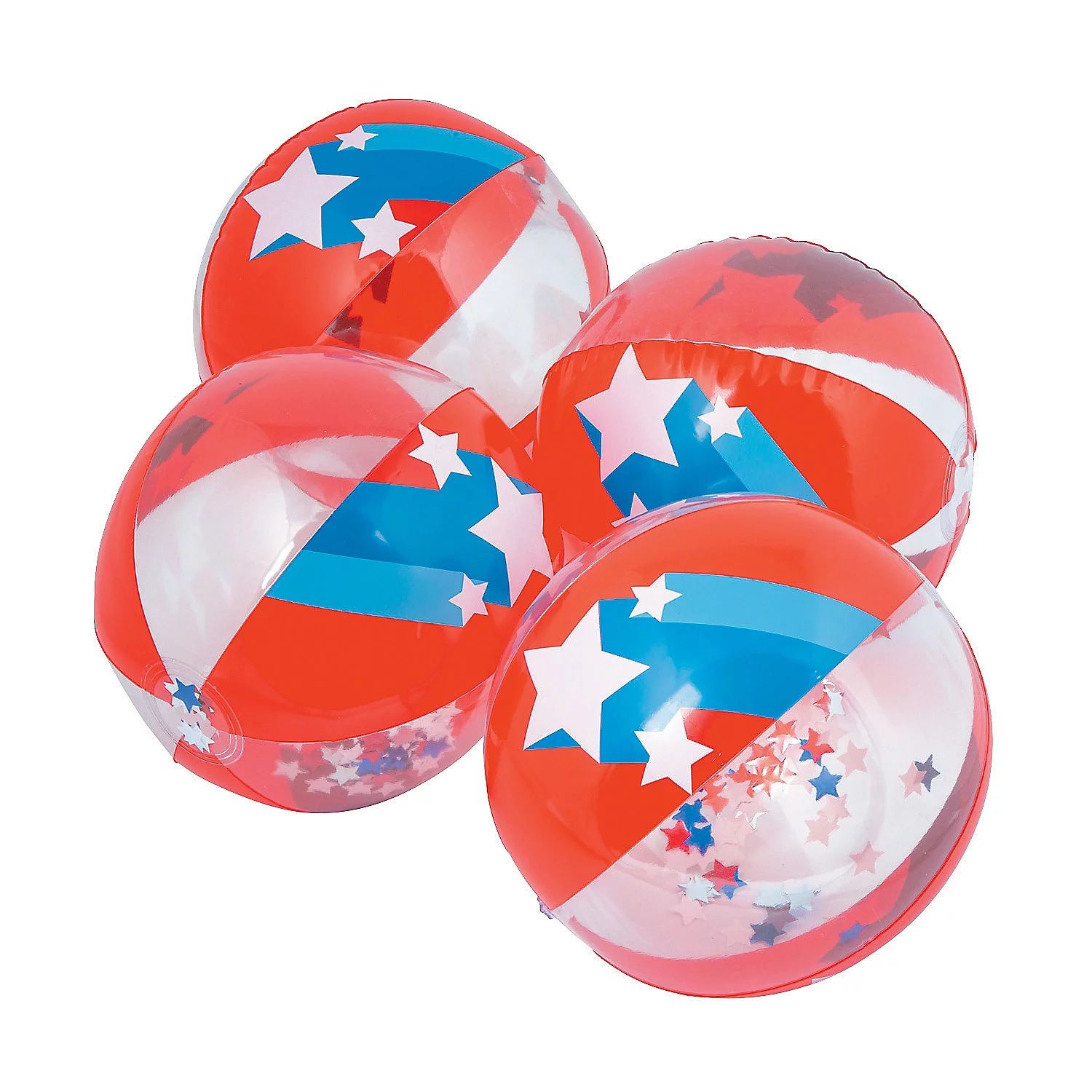 Patriotic Confetti Beach Ball - Party Favors - 12 Pieces | Walmart (US)