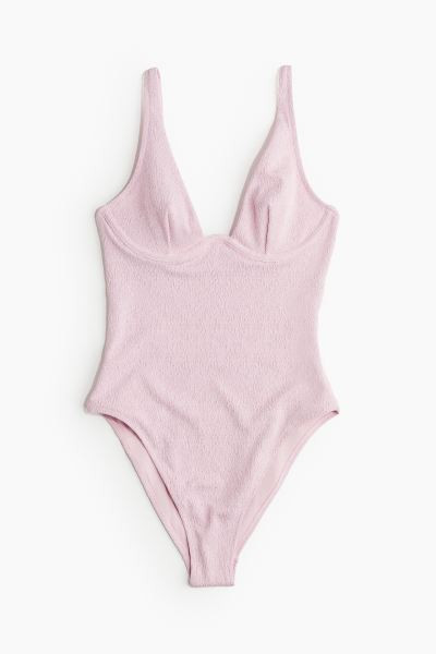 Underwire High-leg Swimsuit - Light pink - Ladies | H&M US | H&M (US + CA)