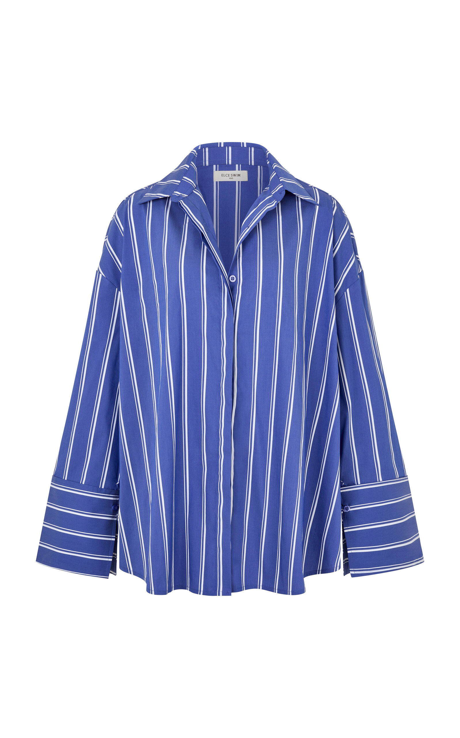 ELCE - Exclusive Ryan Oversized Striped Cotton-Blend Shirt - Stripe - M/L - Moda Operandi | Moda Operandi (Global)