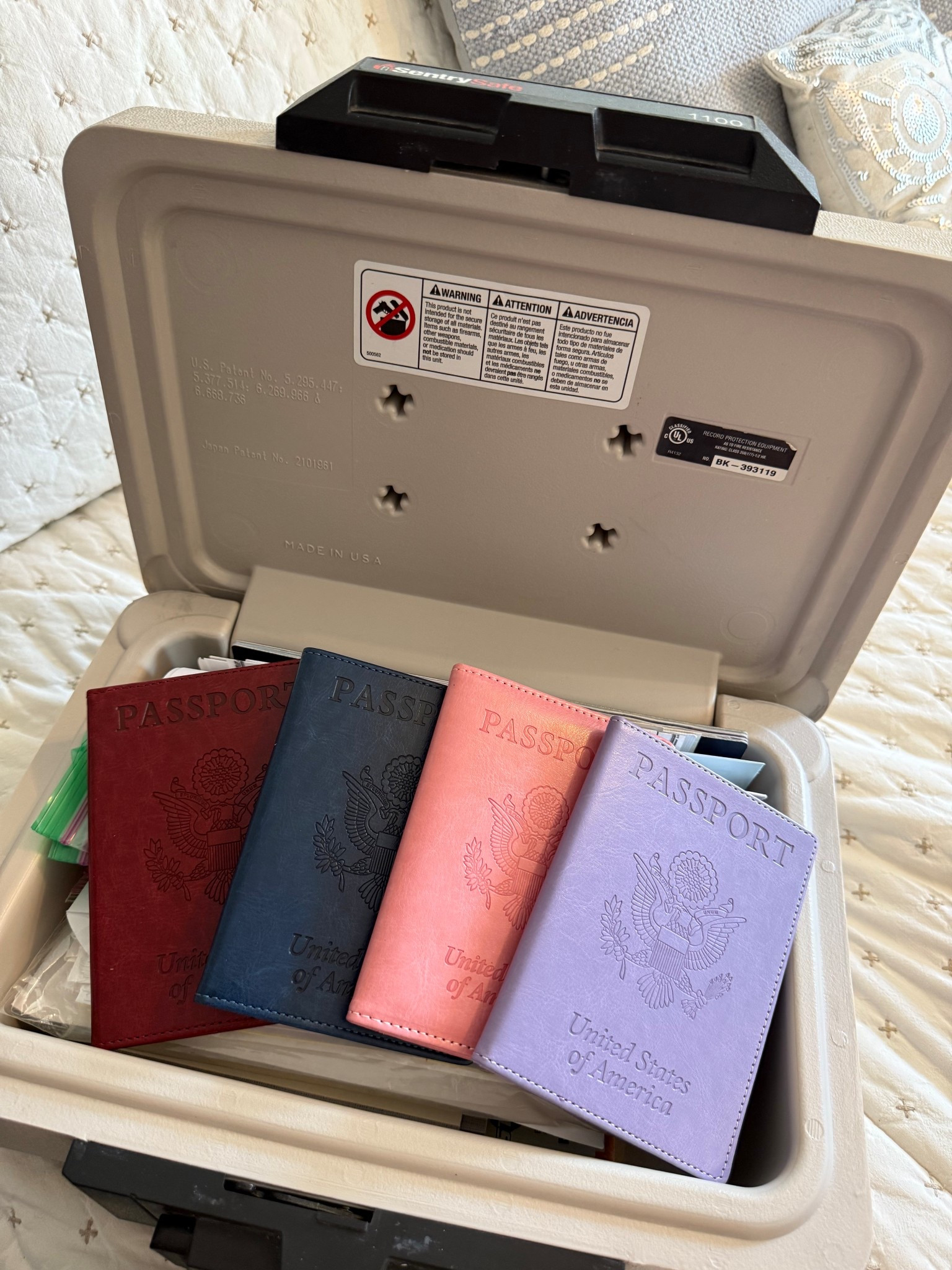 Fireproof safe for paperwork, birth certificates, passports, Social Security cards. So anytime I need it. It’s all in one place. 

#LTKTravel #LTKKids