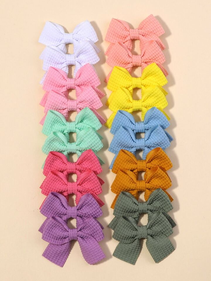 20pcs Toddler Girls Bow Decor Hair Clip | SHEIN