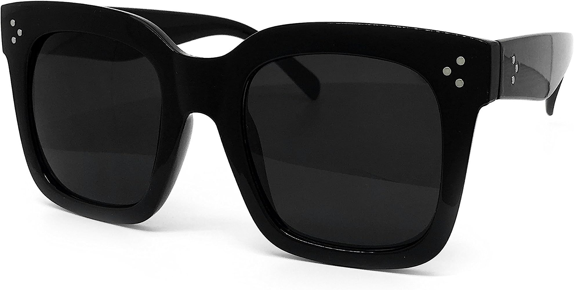 1762 Premium Oversize XXL Women Men Mirror Havana Tilda Shadow Style Fashion Sunglasses | Amazon (US)