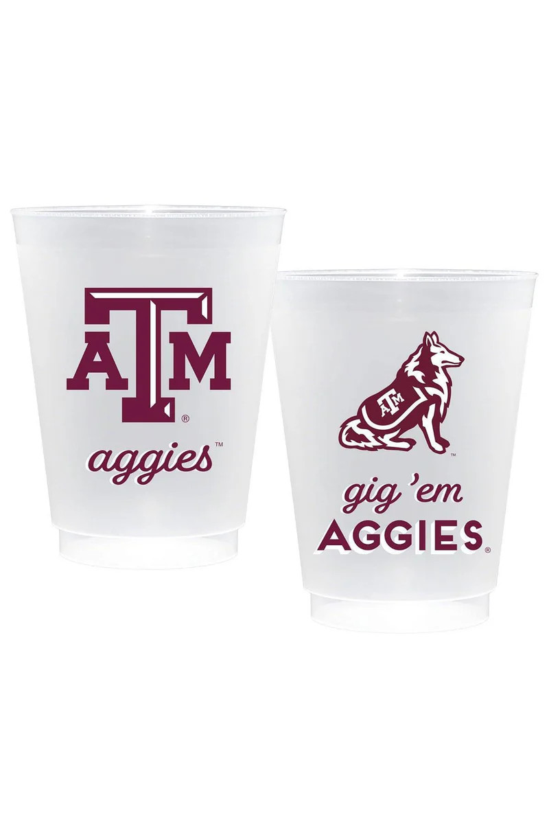 Texas A&M Aggies Shatterproof Frost Flex Plastic Cups (Set of 10) | CANVAS