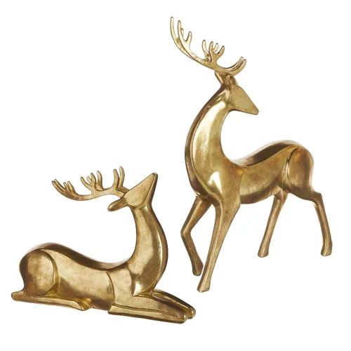 Raz Imports 16.75" Aged Gold Deer Set of 2 - Walmart.com | Walmart (US)