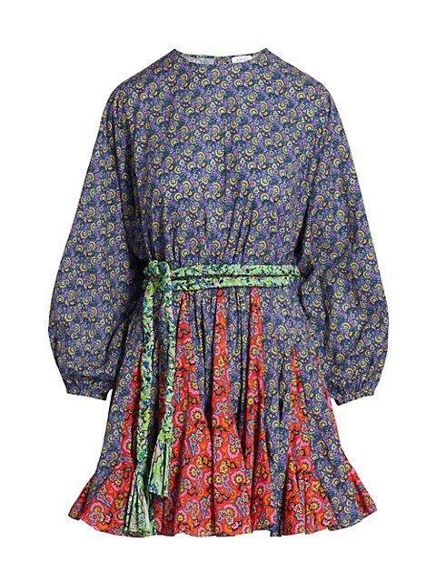 Contrast Floral Print Dress | Saks Fifth Avenue