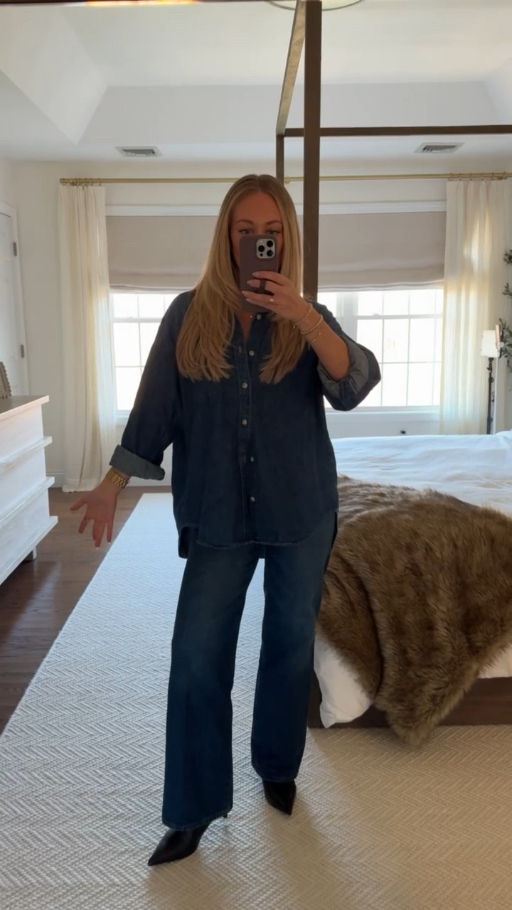 The Aritzia Black Friday sale is on! ✨ This denim top (medium) & my favorite pair of jeans (26). Come in multiple different washes! 

#LTKHoliday #LTKGiftGuide #LTKCyberWeek