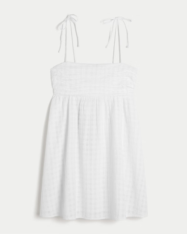 Babydoll Tie-Strap Mini Dress | Hollister (US)