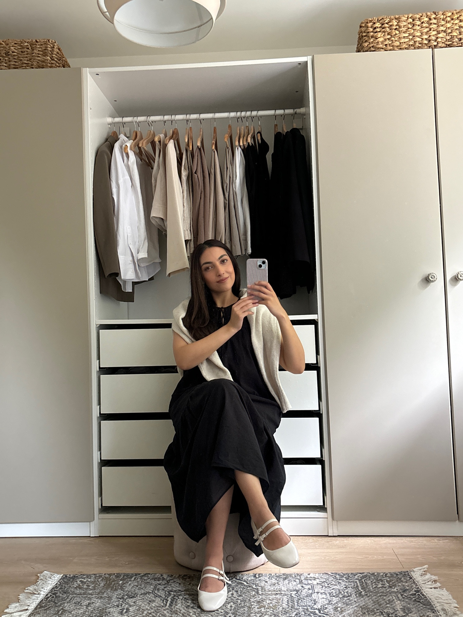 Uniqlo, summer sale, black casual dress, light cotton sleeveless dress, casual sunmer outfit, mary jane flat shoes, white flat shoes, summer office outfit, white cardigan, knit cardigan, stradivarius, new look, matalan

#LTKSeasonal #LTKstyletip #LTKeurope