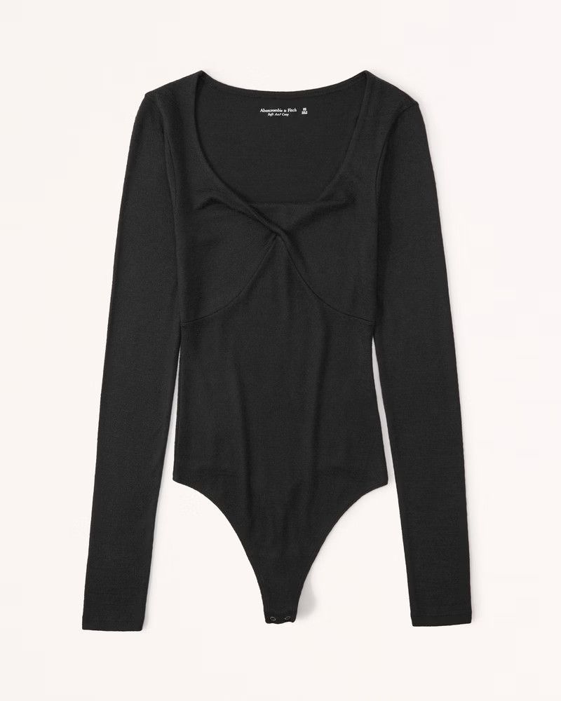 Long-Sleeve Cozy Twist Bodysuit | Abercrombie & Fitch (US)