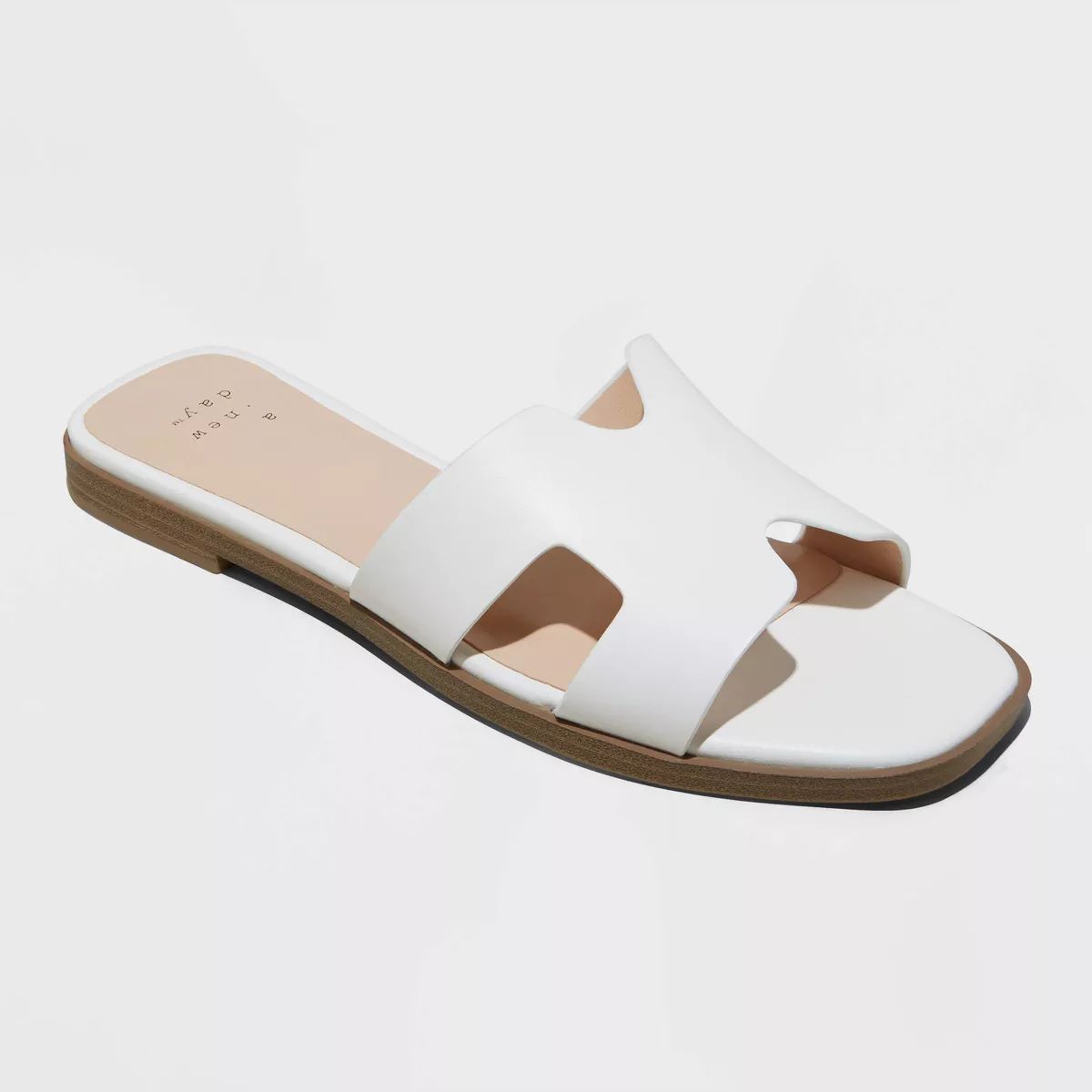 Women's Nina Slide Sandals - A New Day™ White 7.5 | Target