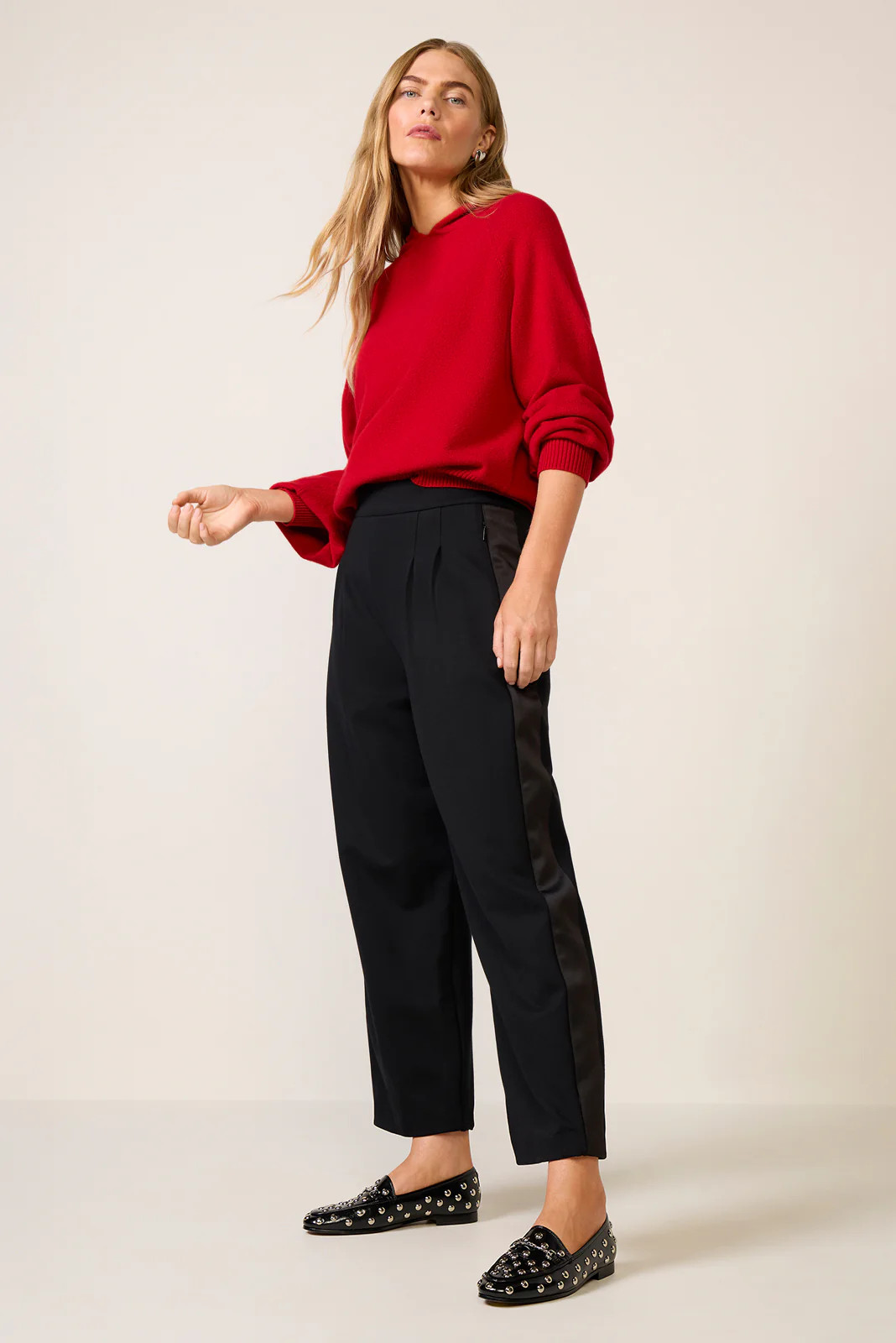 Ponte Pleated Trouser | Evereve