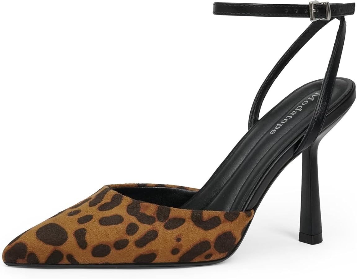 Modatope Closed Toe Ankle Strap Heels Women Pumps Pointed Toe Heeled Sandals for Women Stiletto W... | Amazon (US)