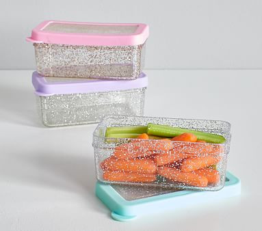 Spencer Glitter Medium Food Storage | Pottery Barn Kids