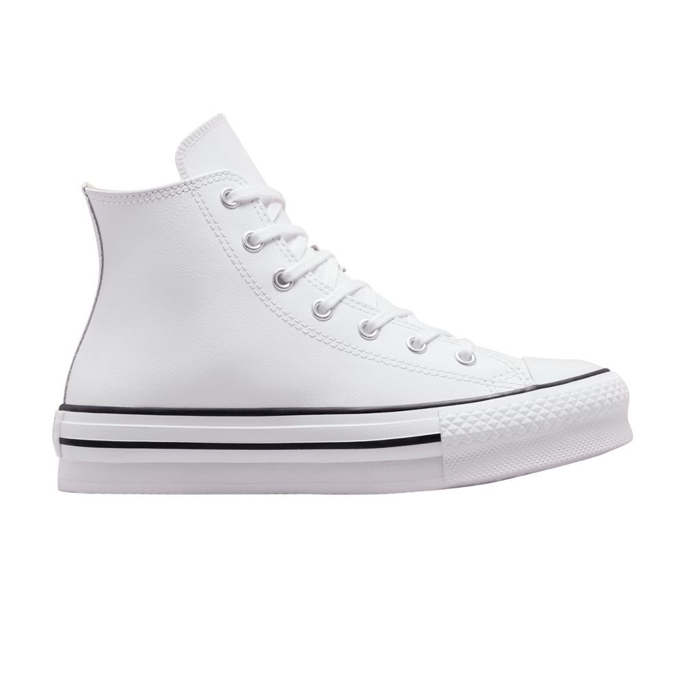 Chuck Taylor All Star Lift Platform Leather High GS 'White Natural Ivory' | GOAT