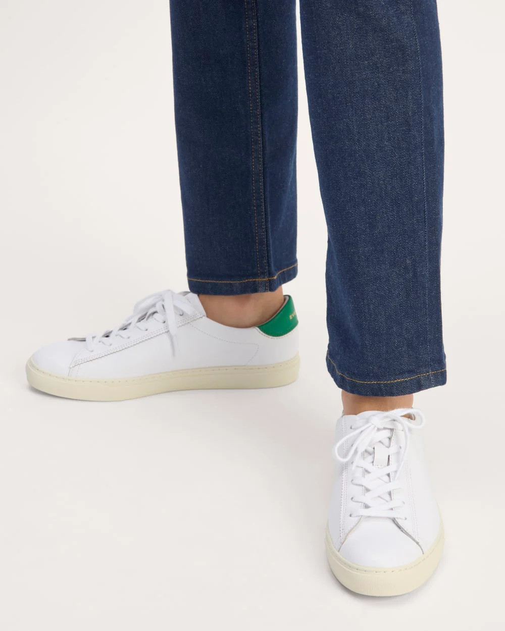 The Day Sneaker | White / Grass Green | Everlane
