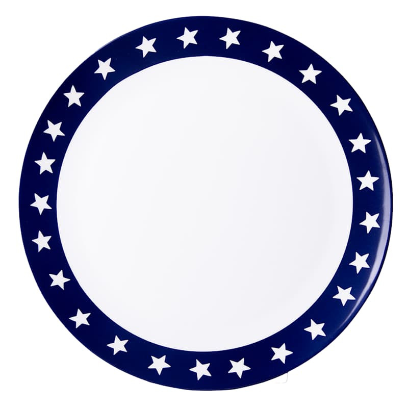 Star Rimmed Dinner Plate, 10" | At Home
