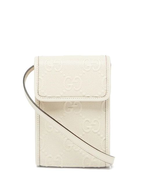 Gucci - GG-embossed Leather Cross-body Bag - Mens - White | Matches (US)