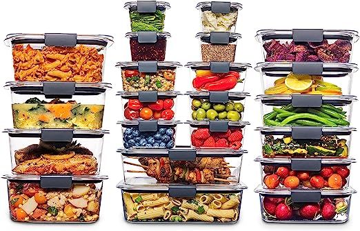 Rubbermaid Brilliance BPA Free Food Storage Containers with Lids, Airtight, for Lunch, Meal Prep,... | Amazon (US)