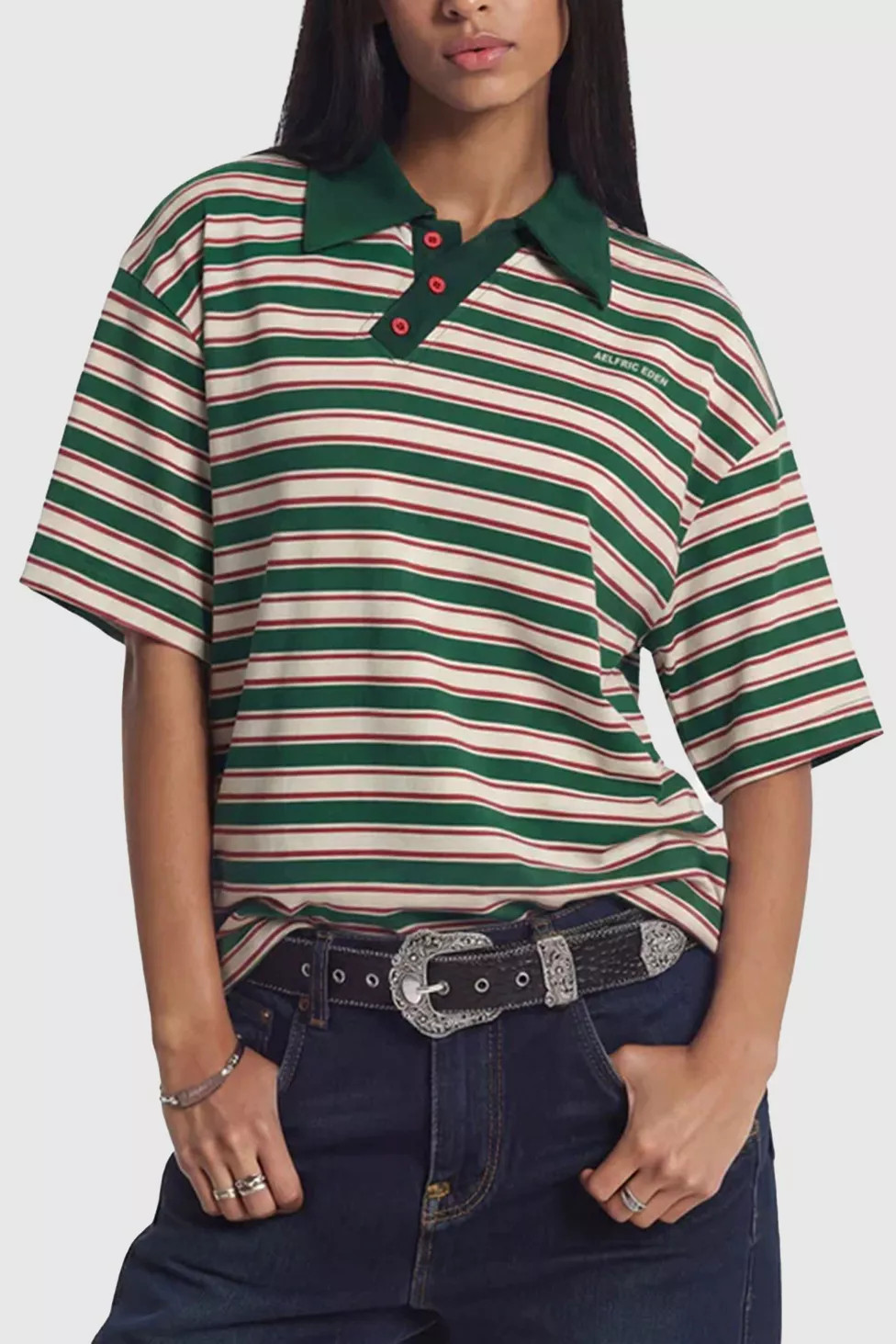 Aelfric Eden Stripe Polo Tee | Urban Outfitters (US and RoW)