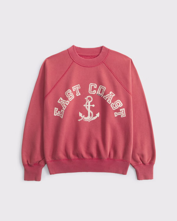 Graphic Raglan Classic Sunday Crew | Abercrombie & Fitch (US)