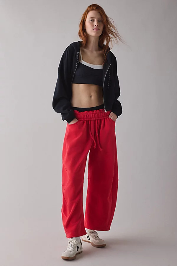 Out From Under Essential Barrel Leg Sweatpant in Bright Red, Women's at Urban Outfitters | Urban Outfitters (US and RoW)
