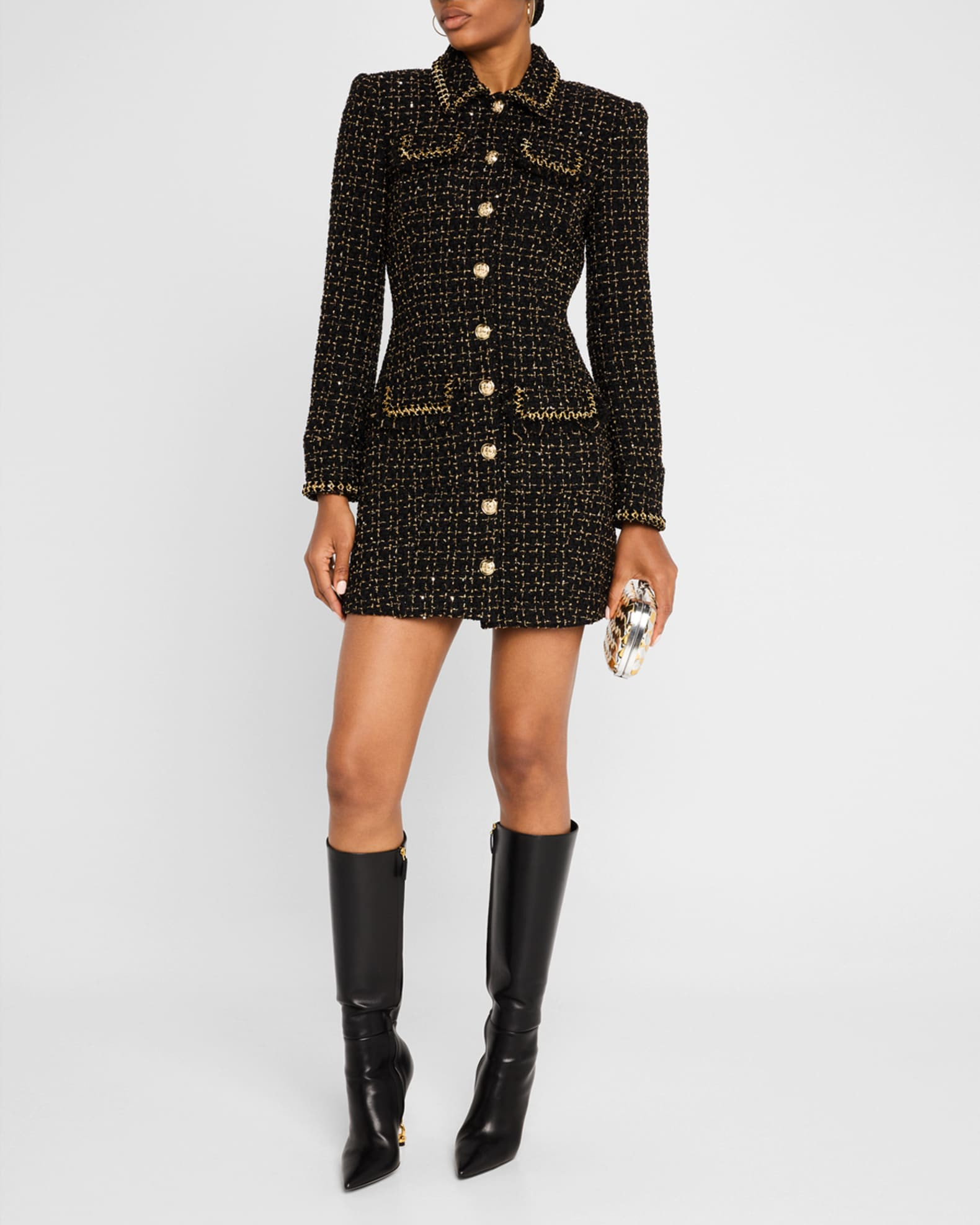 Sasha Tweed Blazer Mini Dress | Neiman Marcus