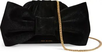 Niasie Velvet Bow Clutch Bag | Nordstrom