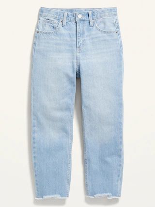 High-Waisted Slouchy Straight  Jeans for Girls | Old Navy (US)