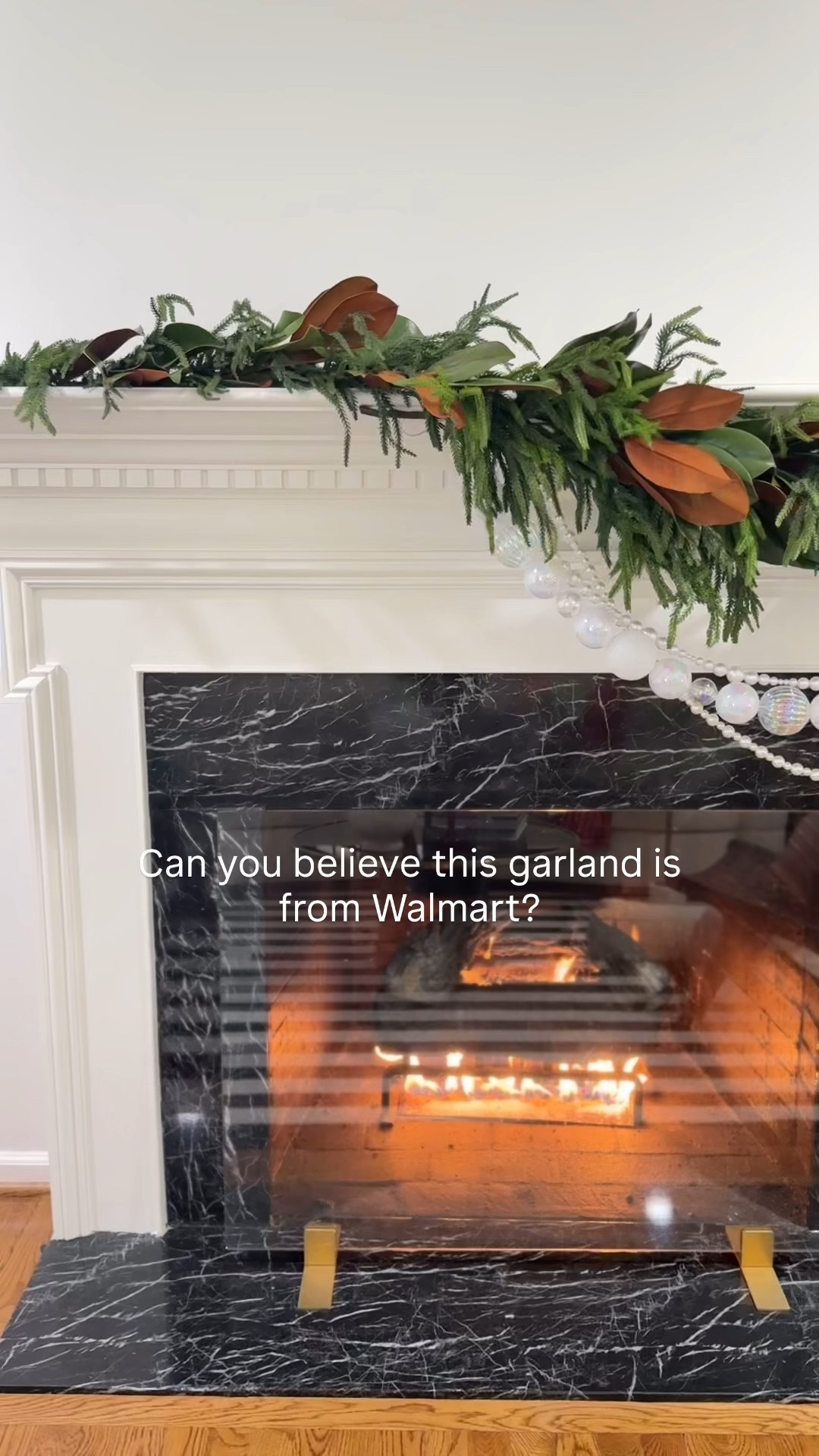 Can you believe this garland is from Walmart?! Added a few fresh magnolia leaves and it looks completely custom. 🌿

#LTKHome #LTKHoliday #LTKSeasonal