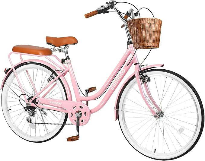26 Inch Beach Cruiser Bike for Women, Hybrid Womens Bike with 7 Speed, Adjustable Seat, Lightweig... | Amazon (US)