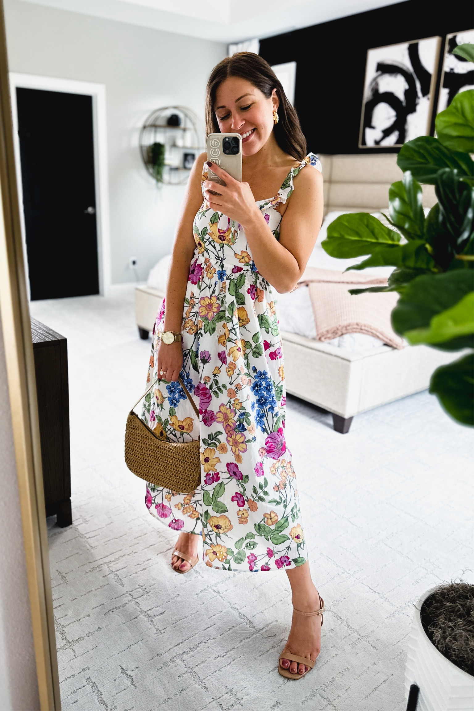 Sized up one in this piece 🤍 I LOVE the floral and peekaboo waist for spring 🌷🌼

#LTKunder100 #LTKwedding #LTKSeasonal