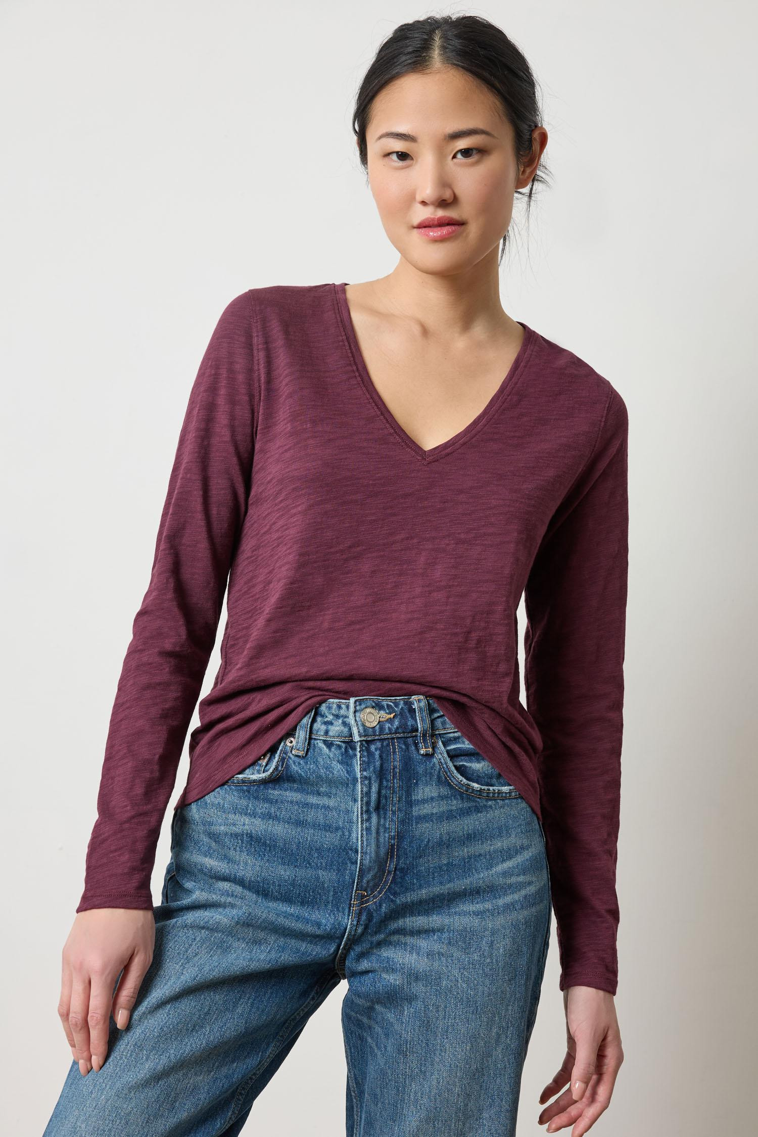Long Sleeve V-Neck | Lilla P