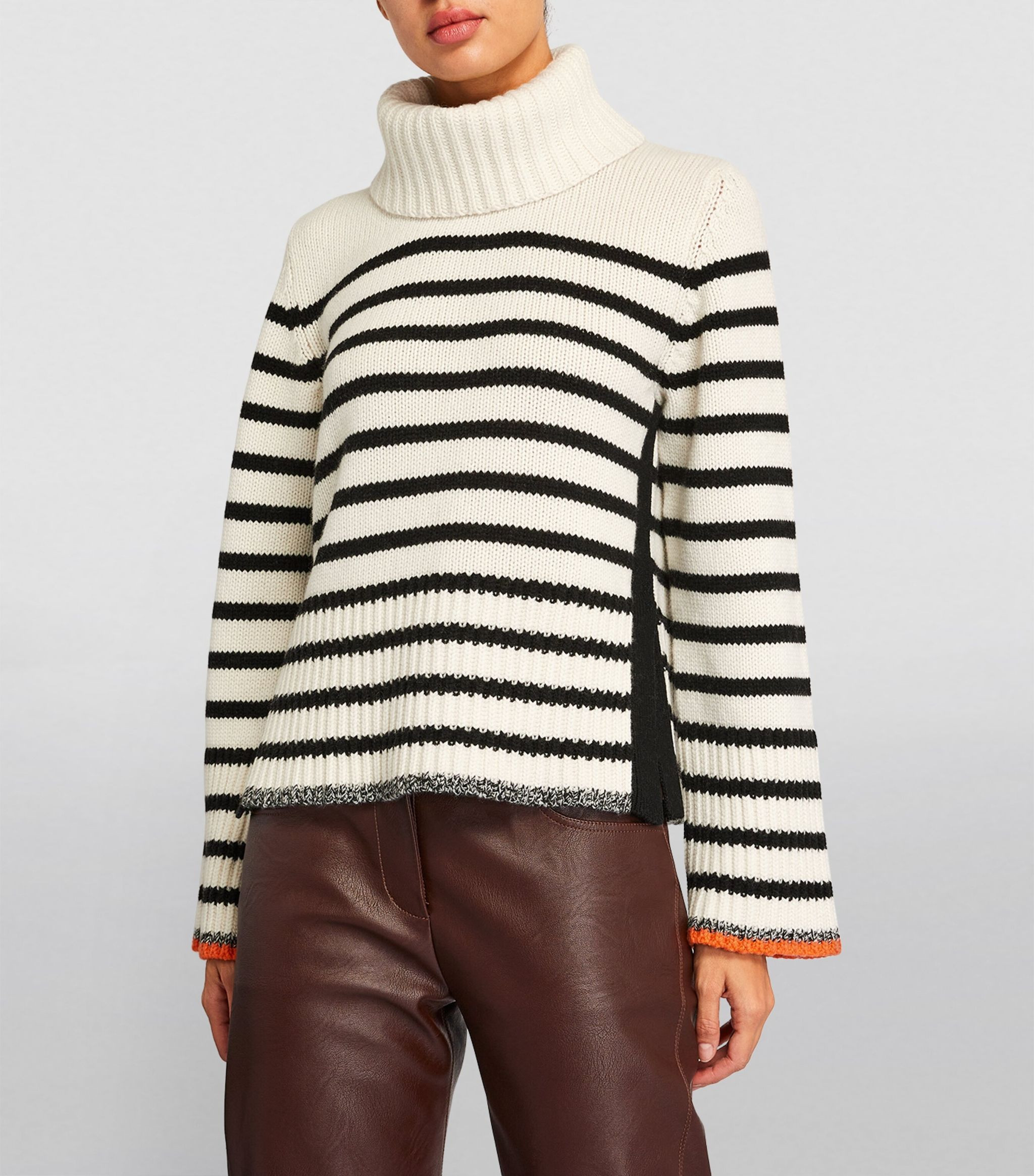 ME+EM Cream/black Wool-Cashmere Striped Sweater | Harrods UK | Harrods