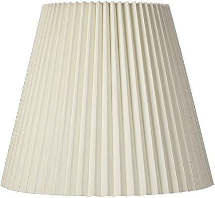 Ivory Pleated Lamp Shade Traditional Unlined with Harp 10x17x14.75 (Spider) - Brentwood | Amazon (US)