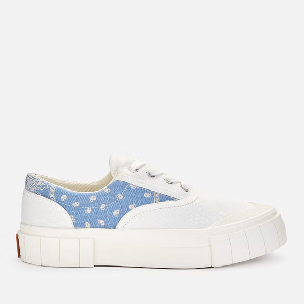 Good News Women's Paisley Opal Low Top Trainers - White/Blue | Coggles (Global)