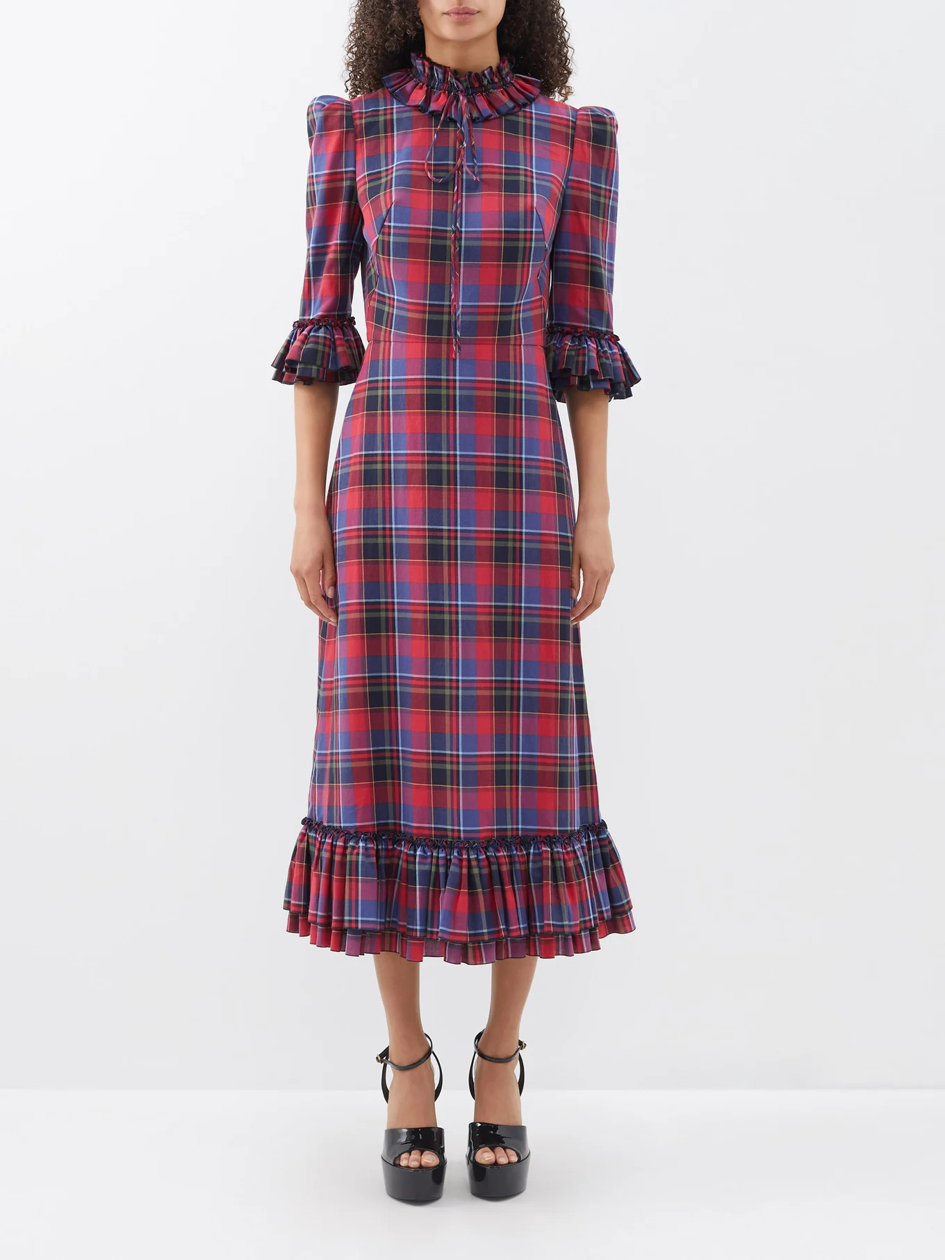 The Kansas ruffled-trim checked cotton dress | The Vampire's Wife | Matches (US)