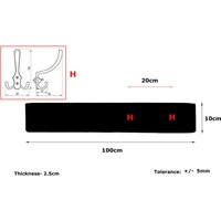 Moderix - Wooden Antique Style Coat Rack Triple Hook Black - Colour Walnut - Hangers 5 Hooks 100 cm | ManoMano UK