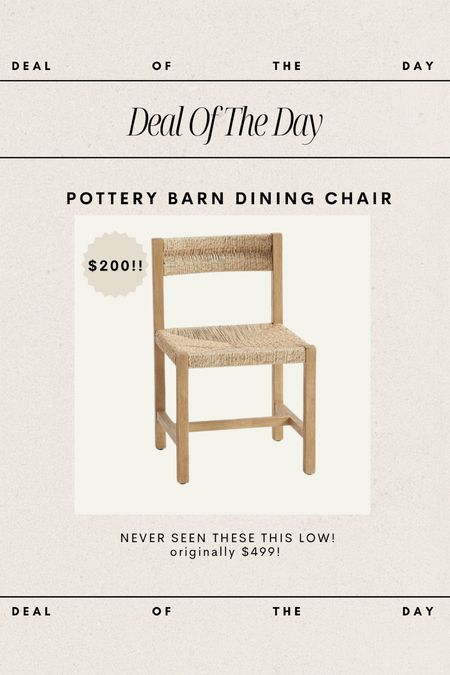 Pottery barn dining chair SALE

SALE PRICE: $200
Original price: $500!

Limited time!! 


#LTKhome #LTKSale #LTKFind