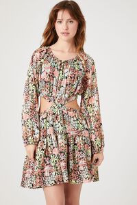 Cutout Floral Print Mini Dress | Forever 21 (US)