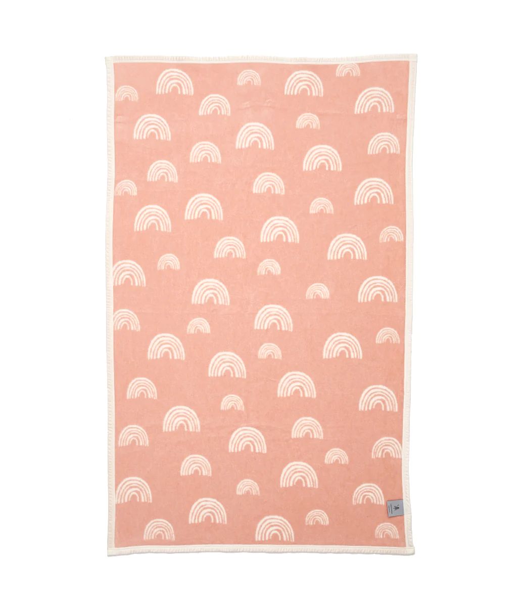 Pink Rainbows Midi Blanket by Danielle Moss | ChappyWrap
