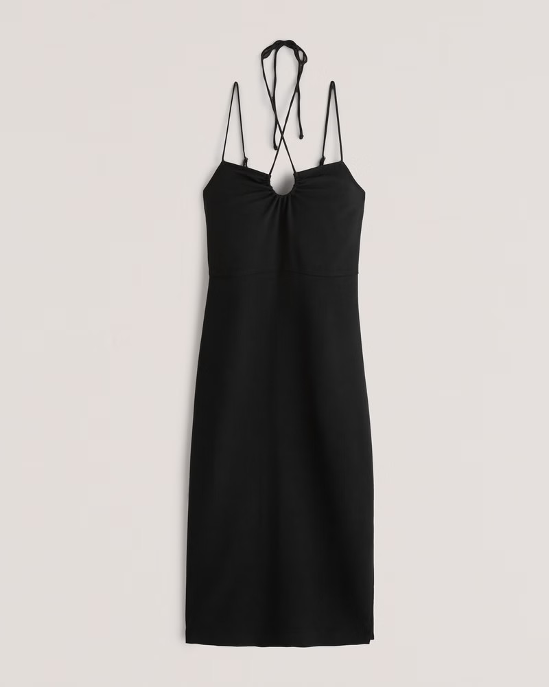 Strappy Halter Midi Dress | Abercrombie & Fitch (US)